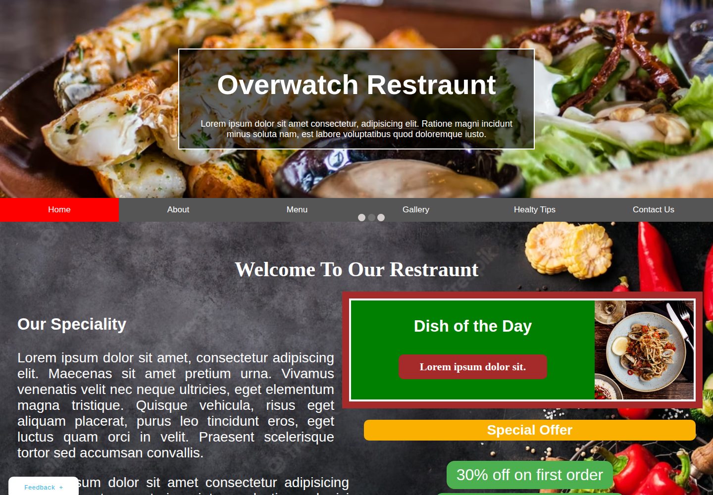 Restraunt-Website 网站模板截图