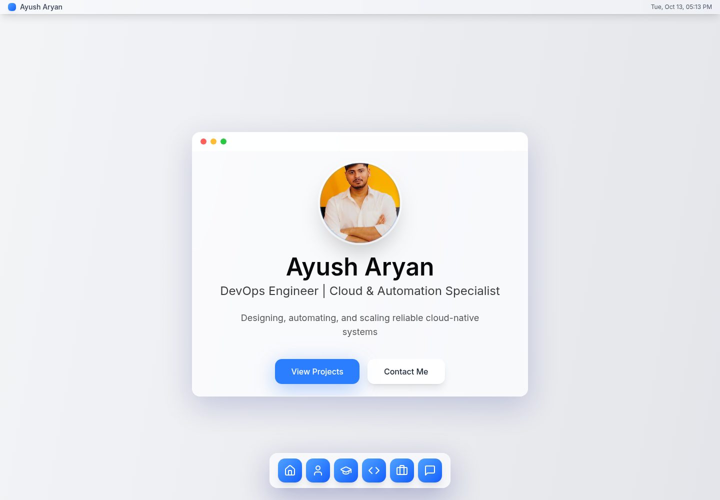 MacOS-theme-personal-portfolio 网站模板截图