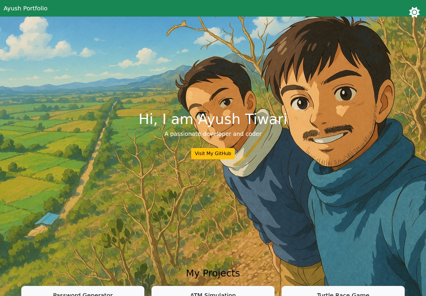 Portfolio_Website · 桌面端首页