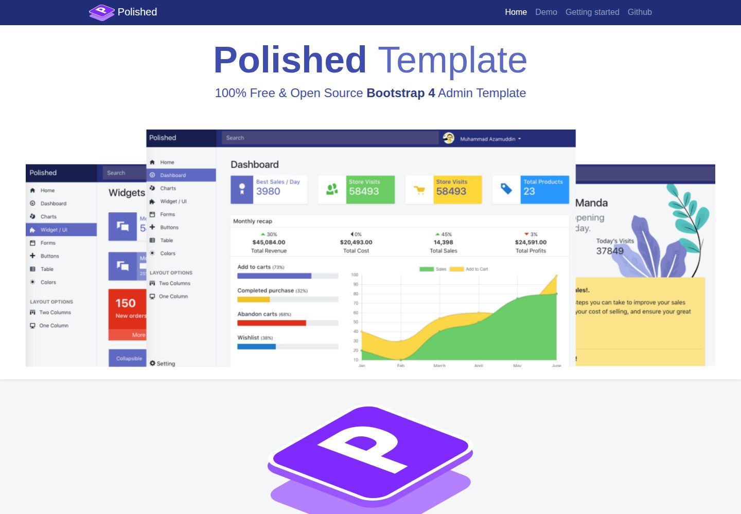 polished-template 网站模板截图