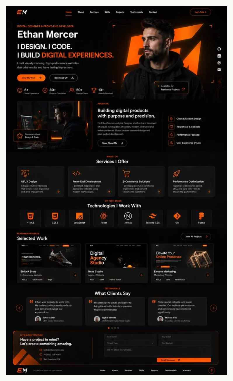 weilanx-personal-website 网站模板截图