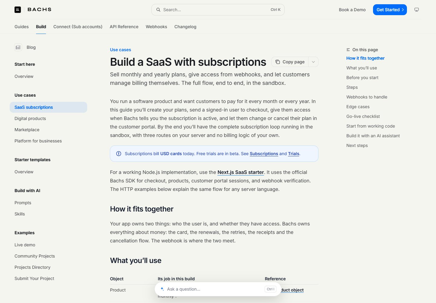 bachs-nextjs-saas · Desktop homepage