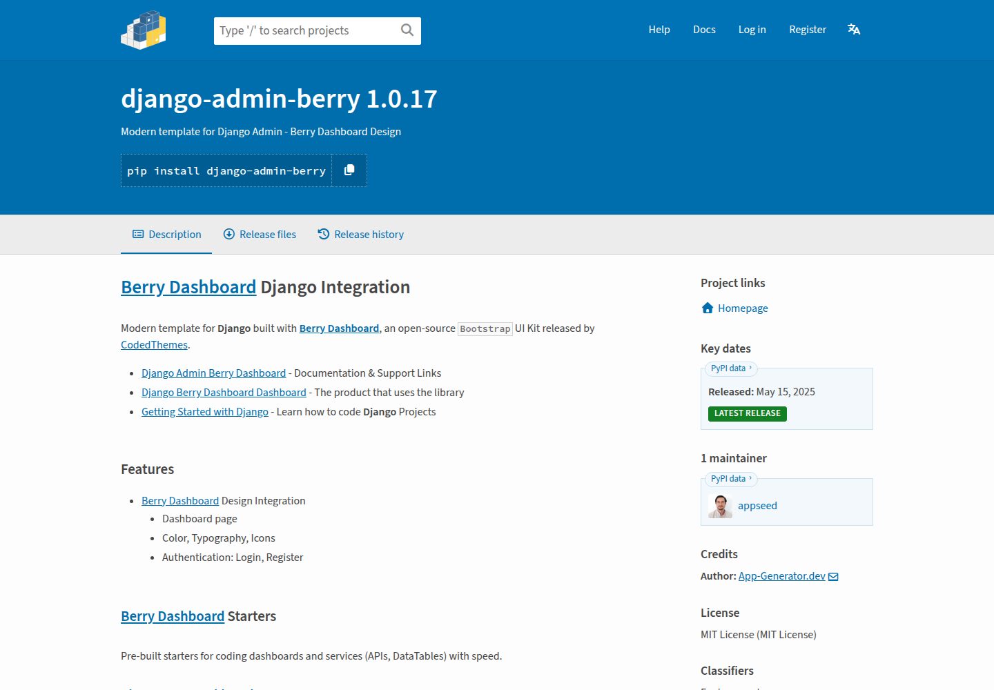 django-admin-berry 网站模板截图