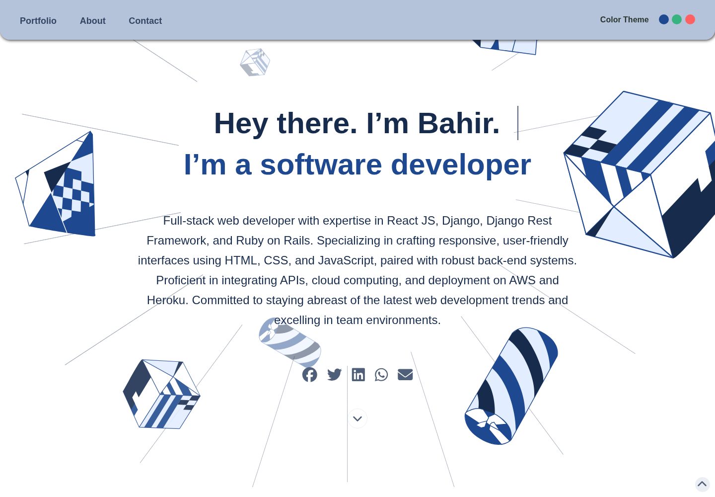 My-Portfolio 网站模板截图