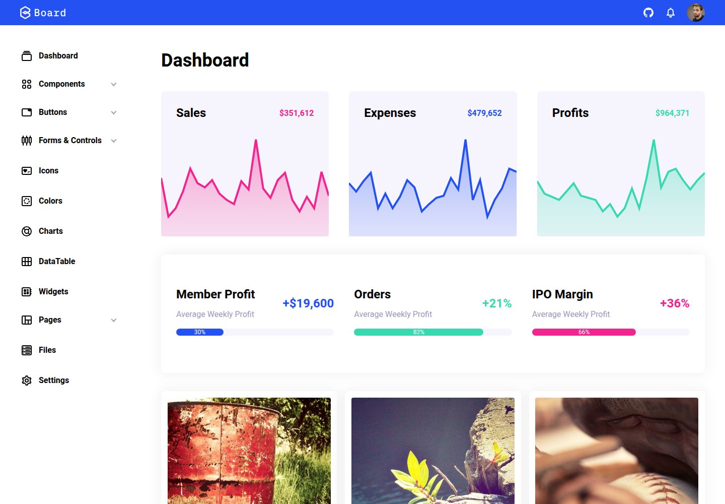 board 网站模板截图