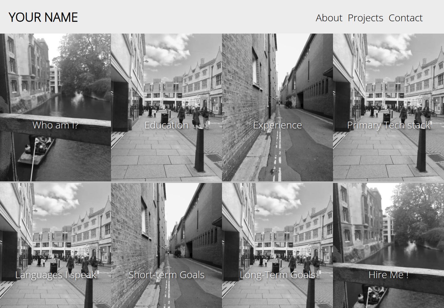 portfolio-template · 桌面端首页