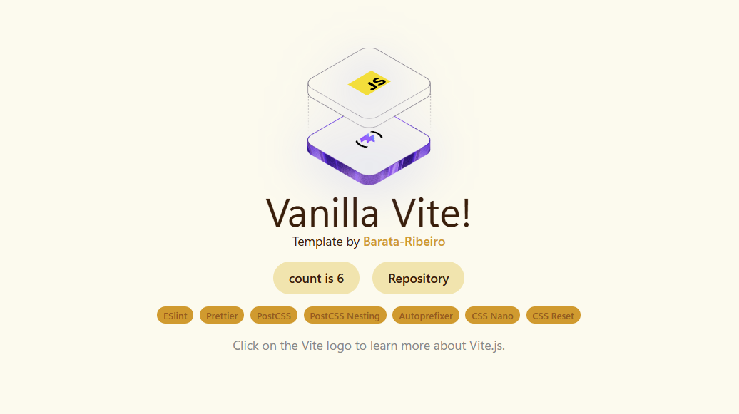 vite-vanilla-js-template 网站模板截图