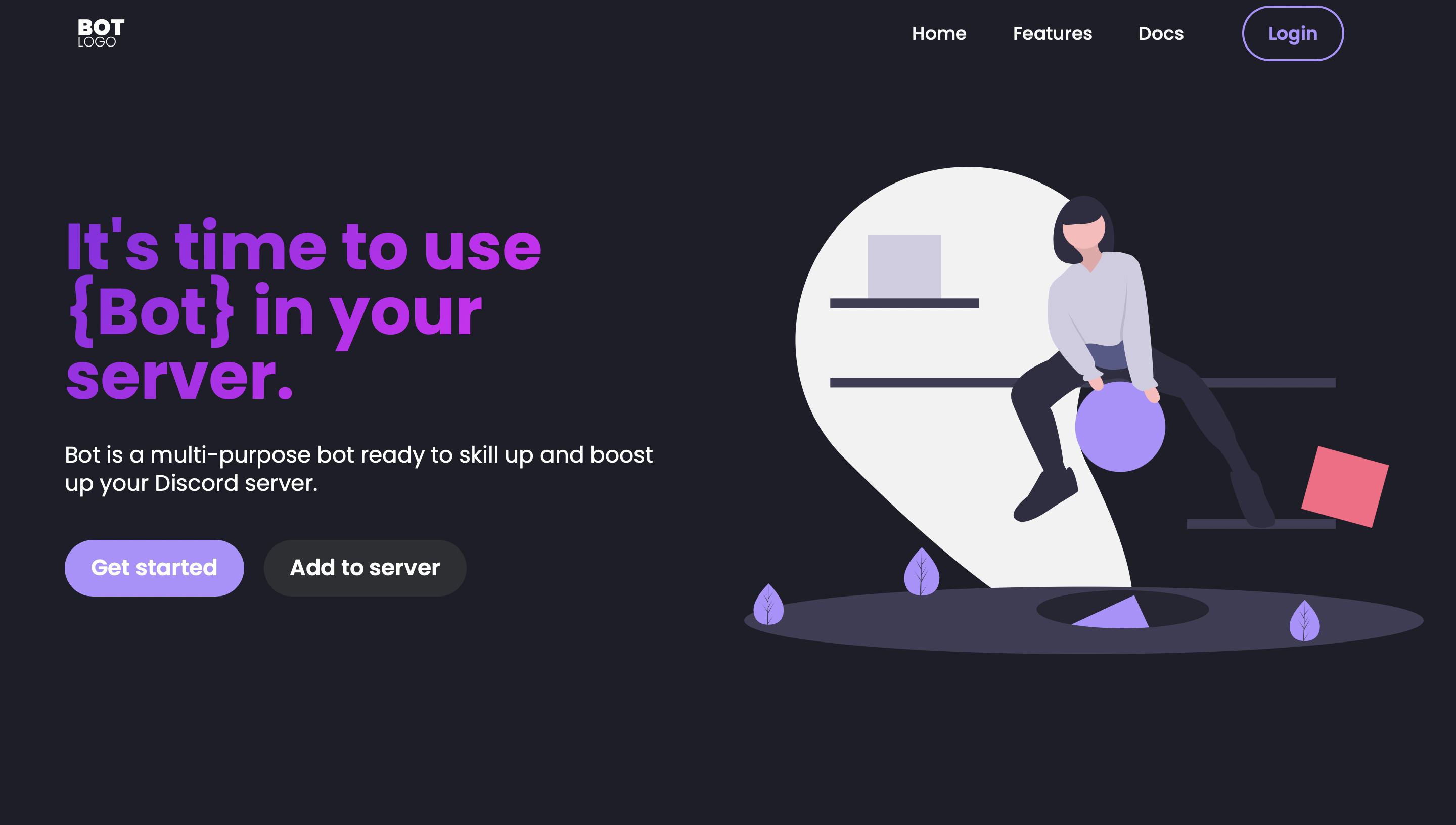 Discord-Bot-Website-Template Website Template Screenshot