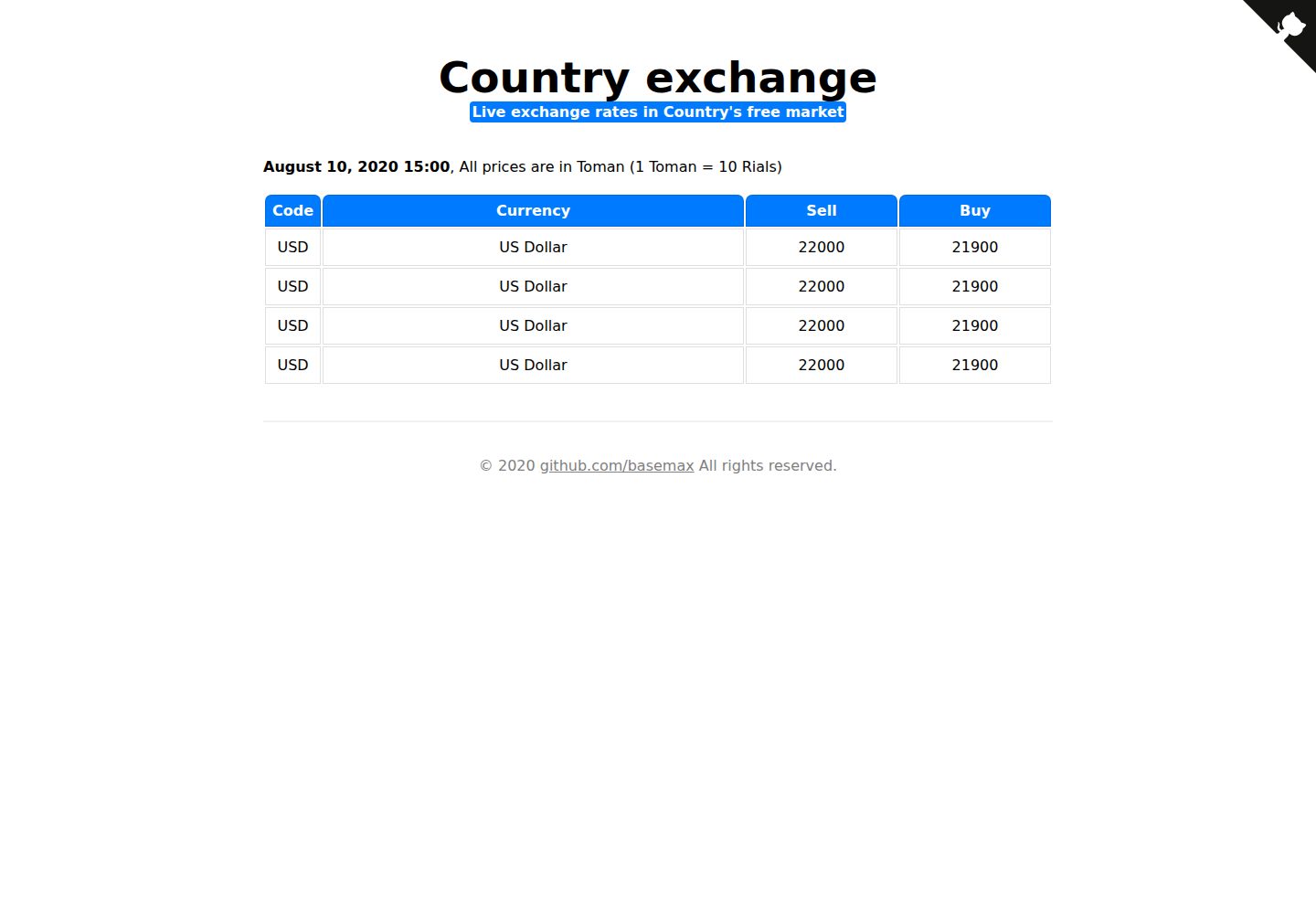 live-exchange-rate-theme 网站模板截图