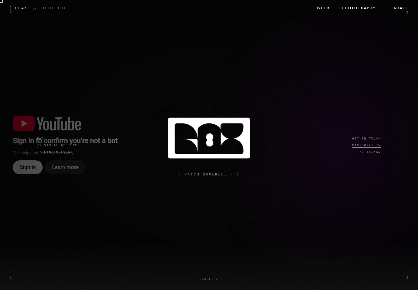 Bax-Portfolio 网站模板截图