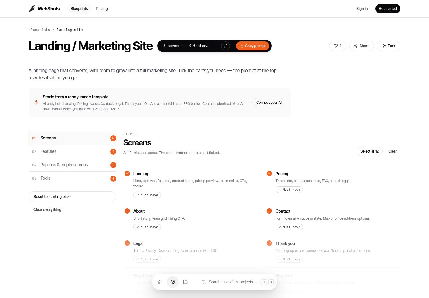 template-web-landing 网站模板截图