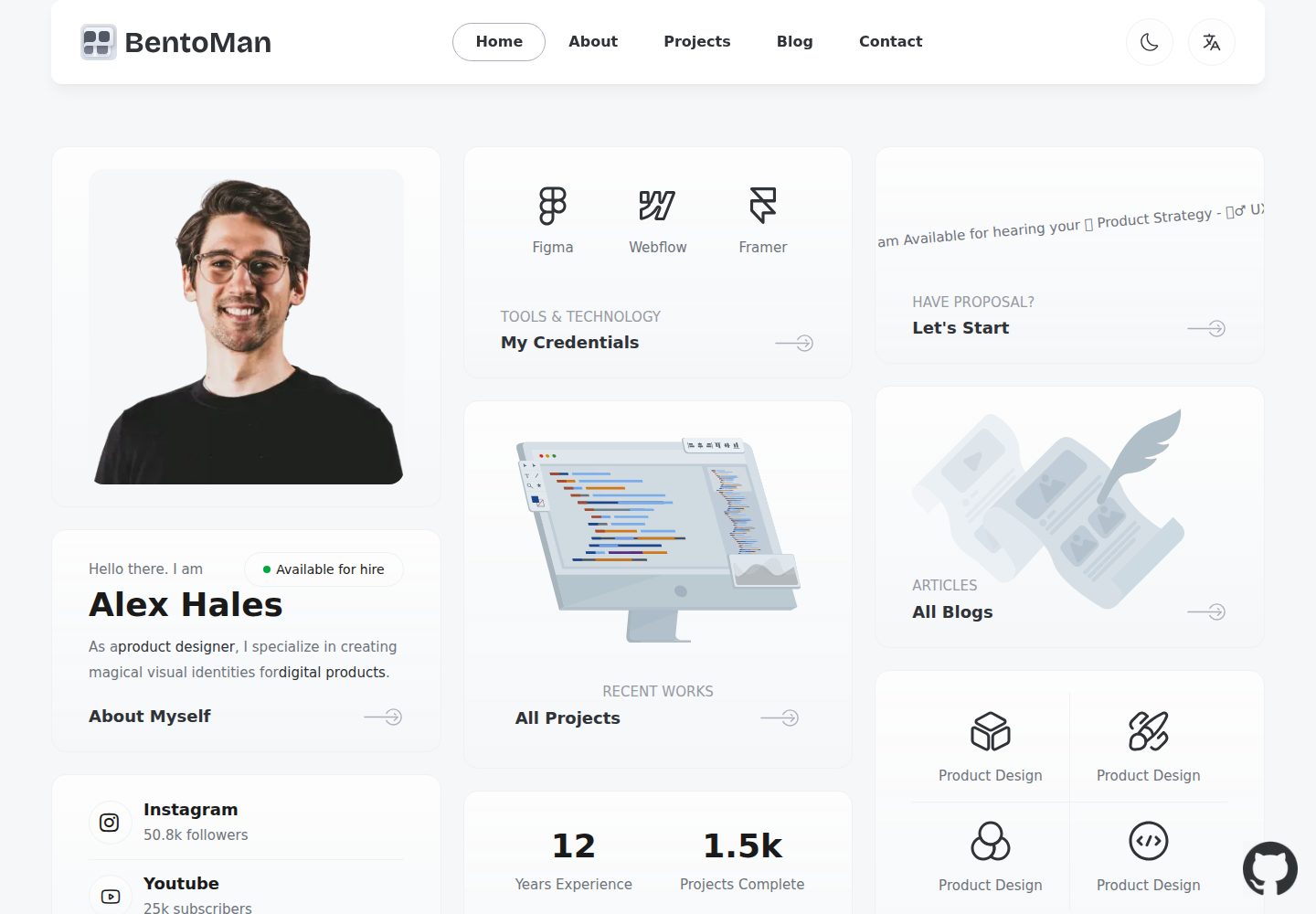 nextjs-boilerplate-personal-website 网站模板截图