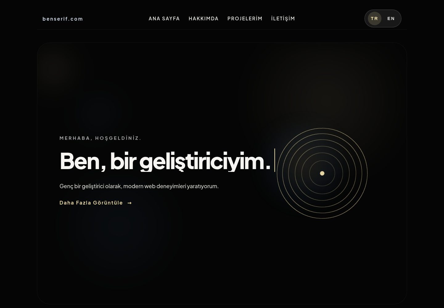 portfolio-v2 · Desktop homepage