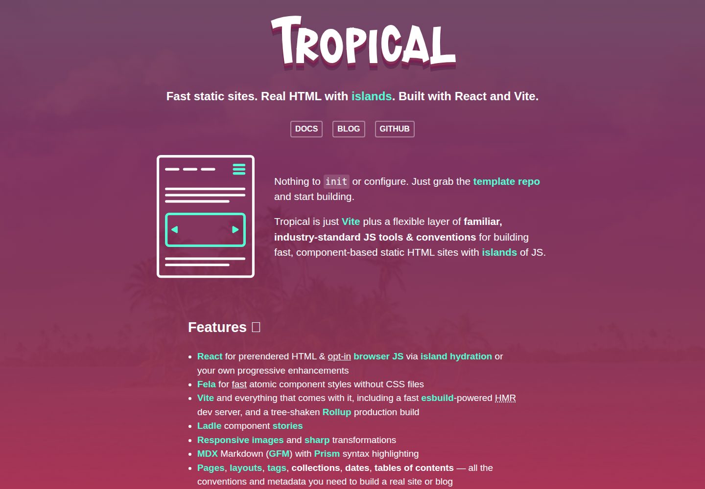tropical 网站模板截图