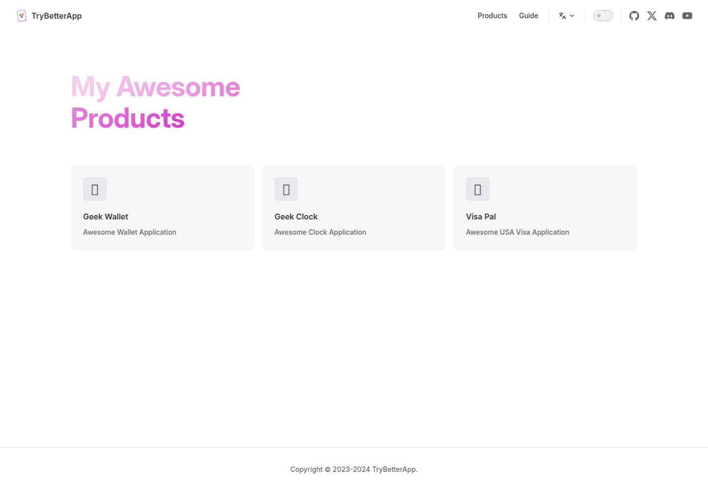 vitepress-template · Desktop homepage