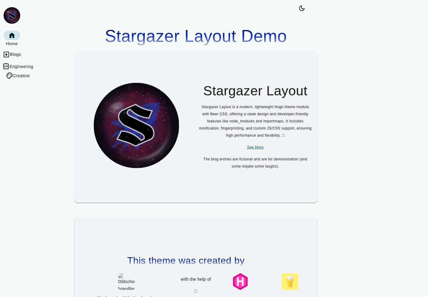 stargazer-layout 网站模板截图