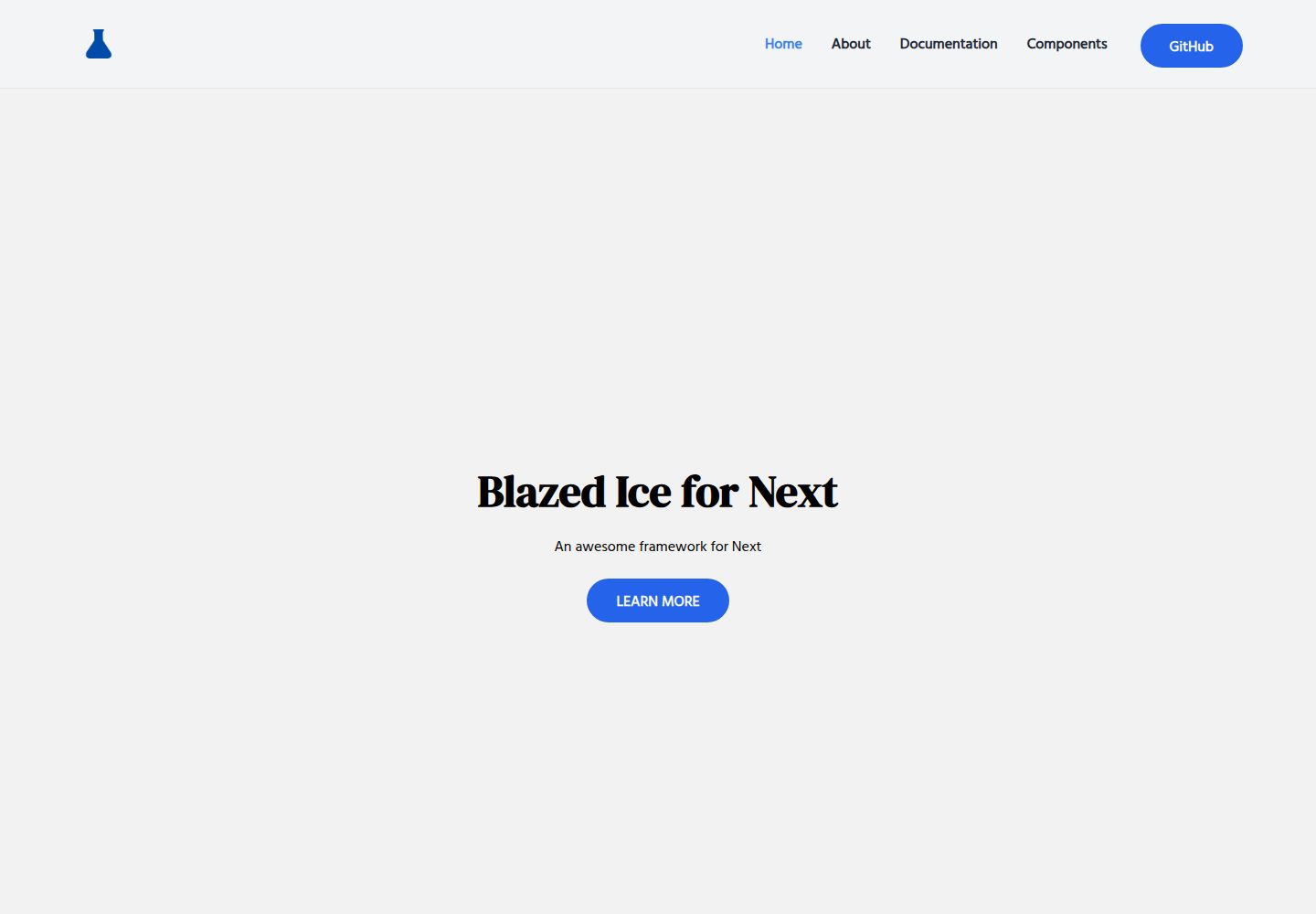 ice-next · Desktop homepage