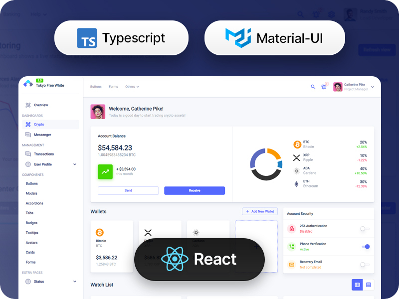 tokyo-free-white-react-admin-dashboard 网站模板截图