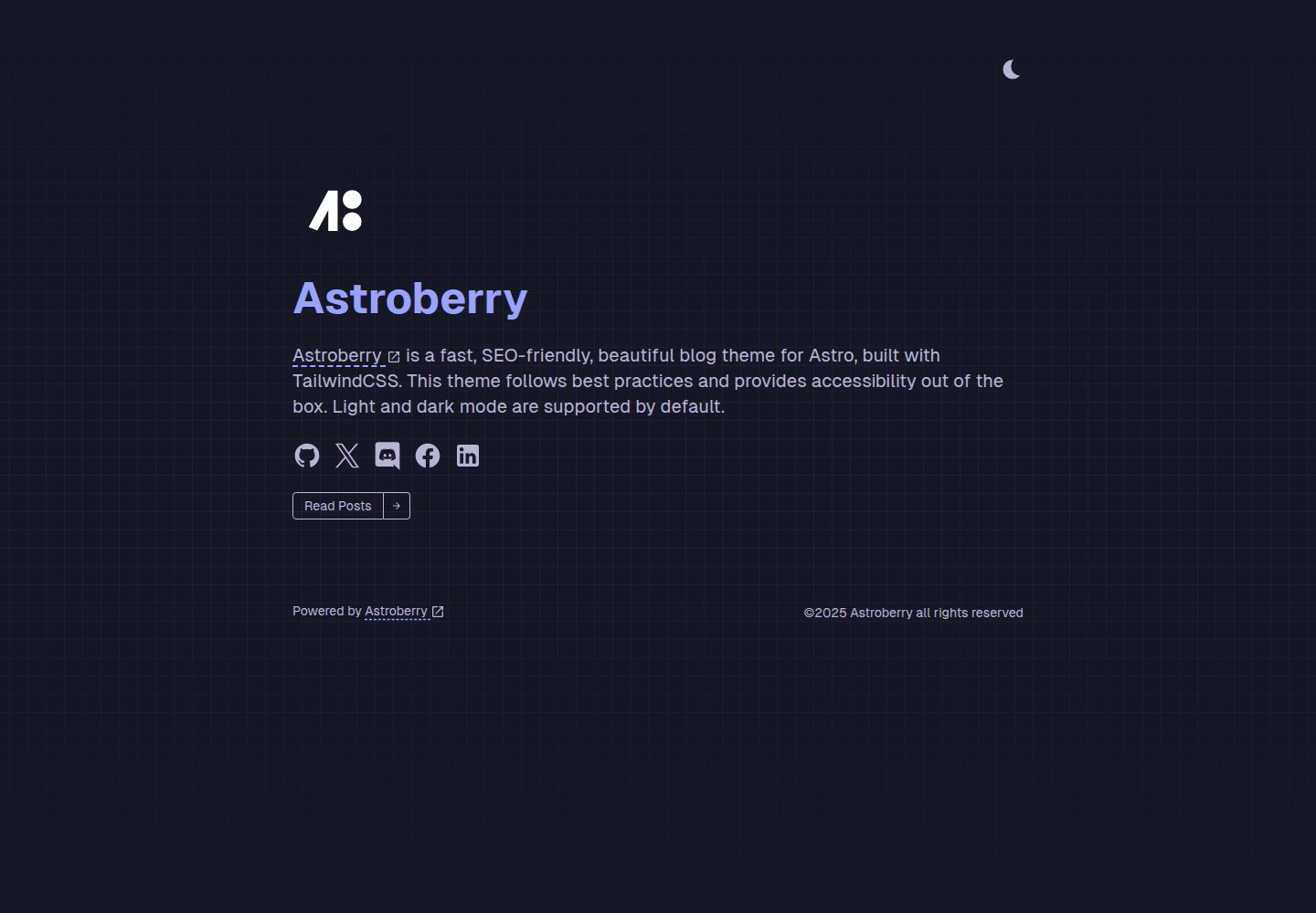 astroberry 网站模板截图