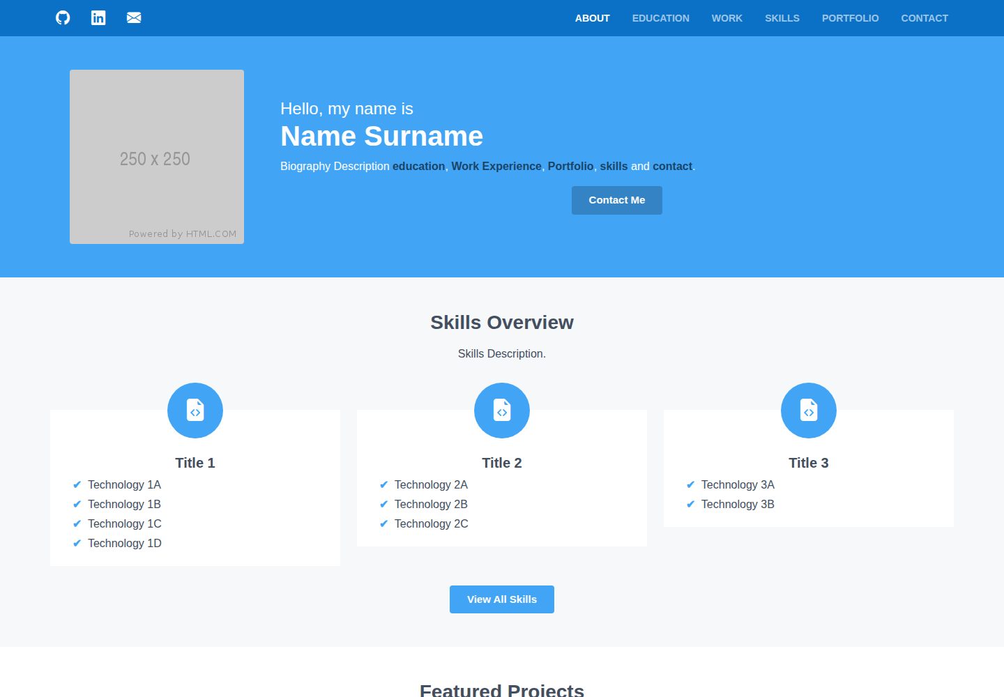json-portfolio 网站模板截图