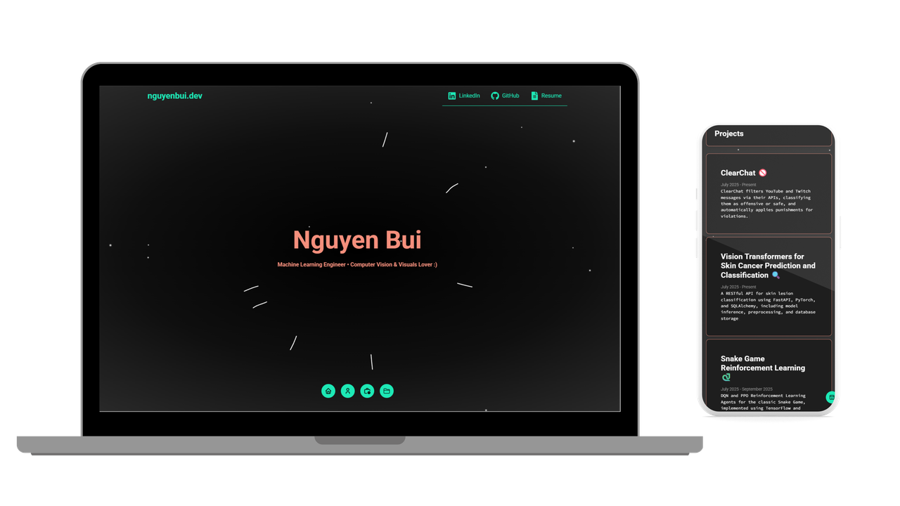 portfolio 网站模板截图