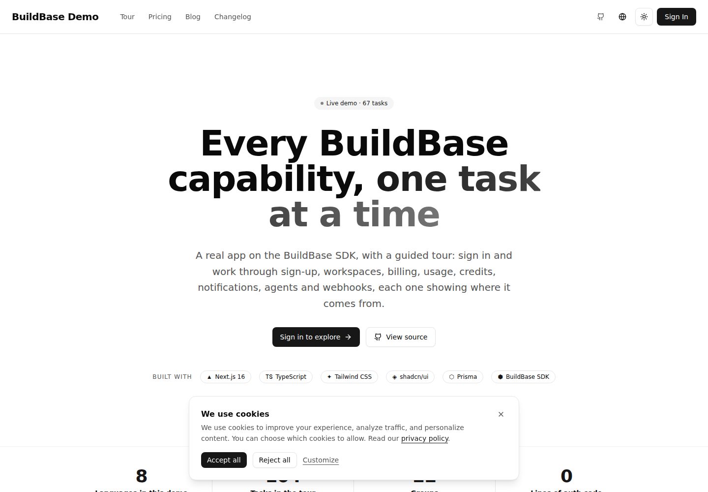 nextjs-starter 网站模板截图