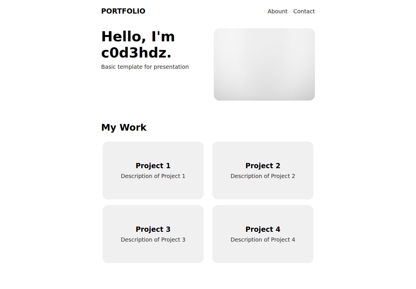 Portfolio-HTML 网站模板截图