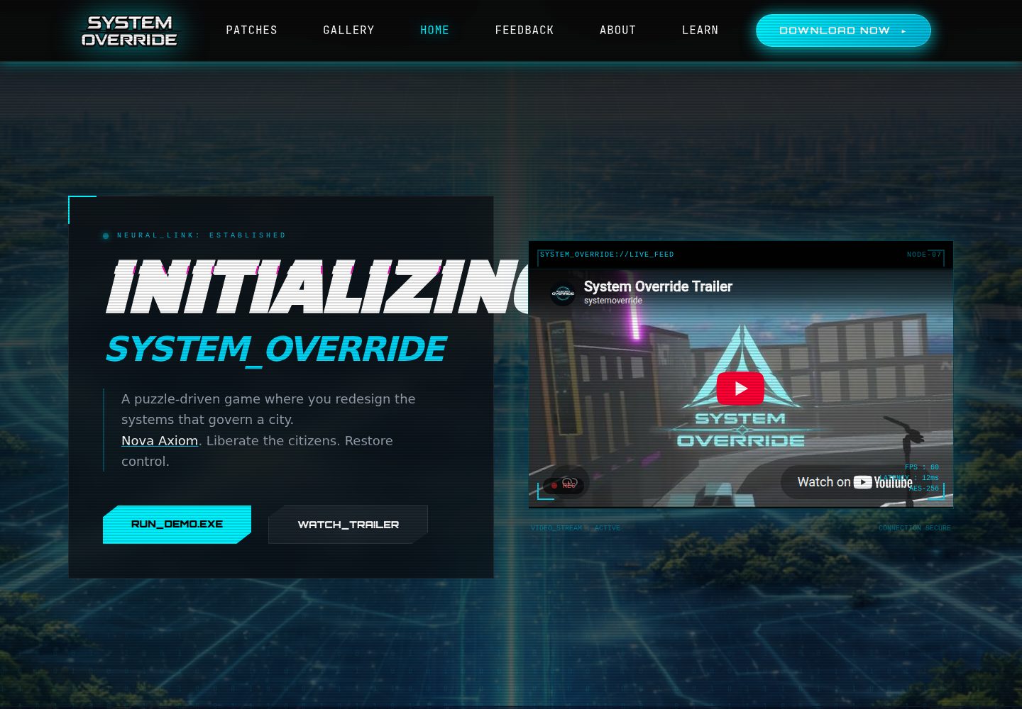 System-Override-Website 网站模板截图