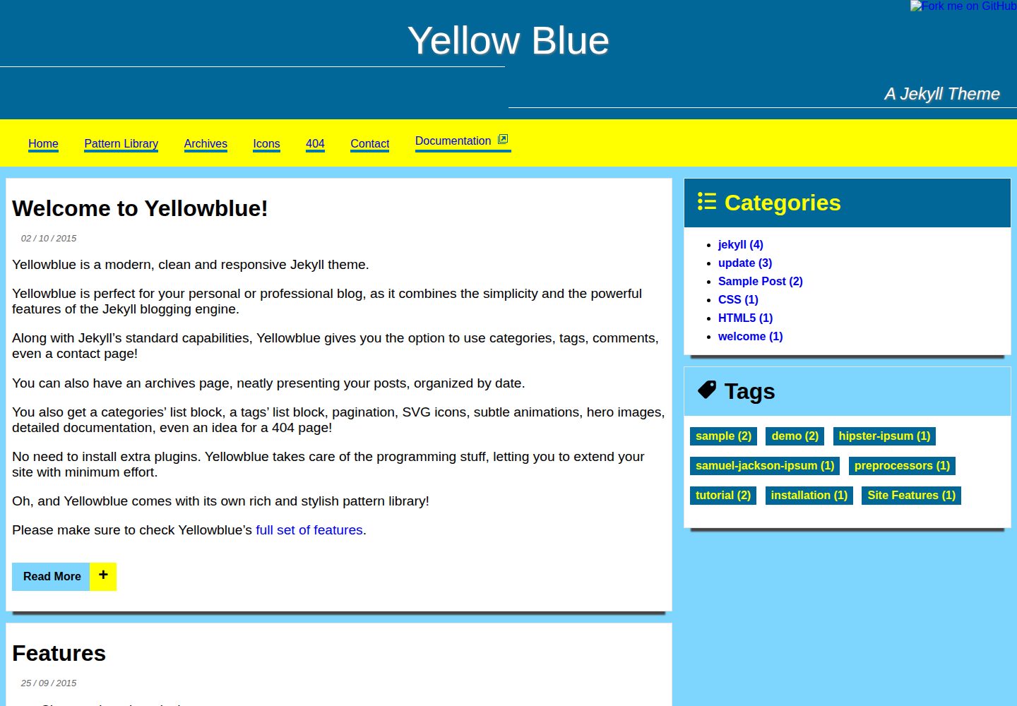 yellowblue 网站模板截图