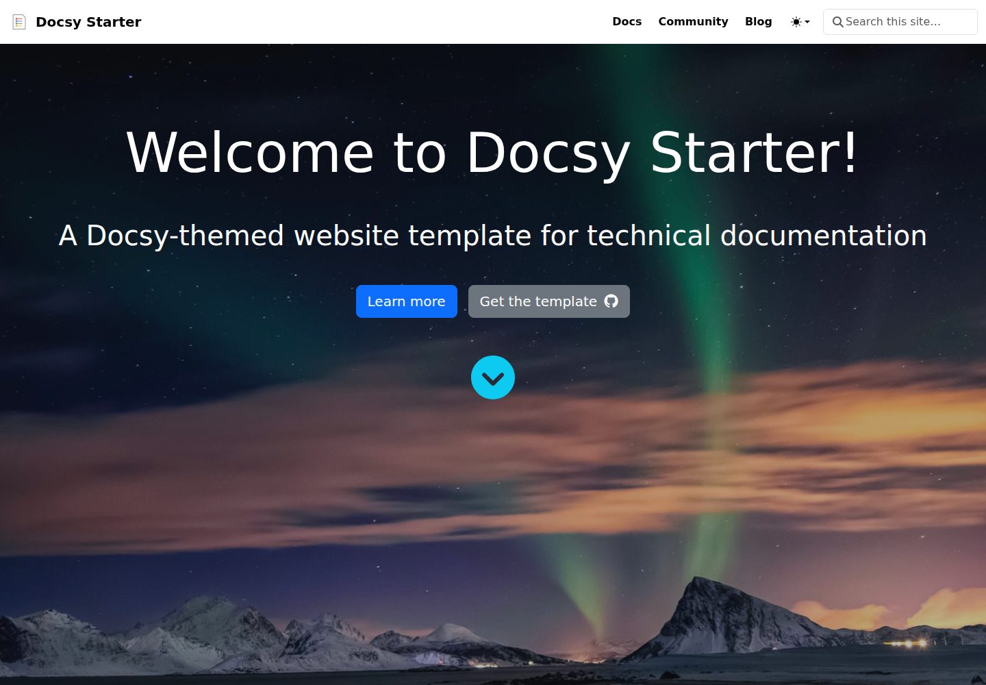 docsy-starter 网站模板截图