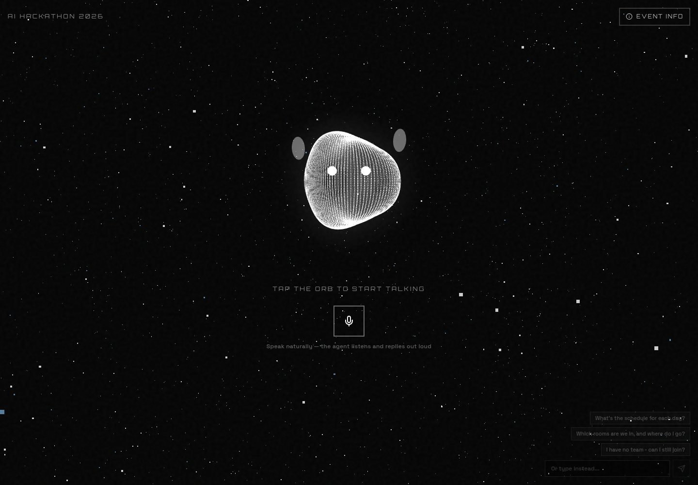 event-qa-ai-template · Desktop homepage