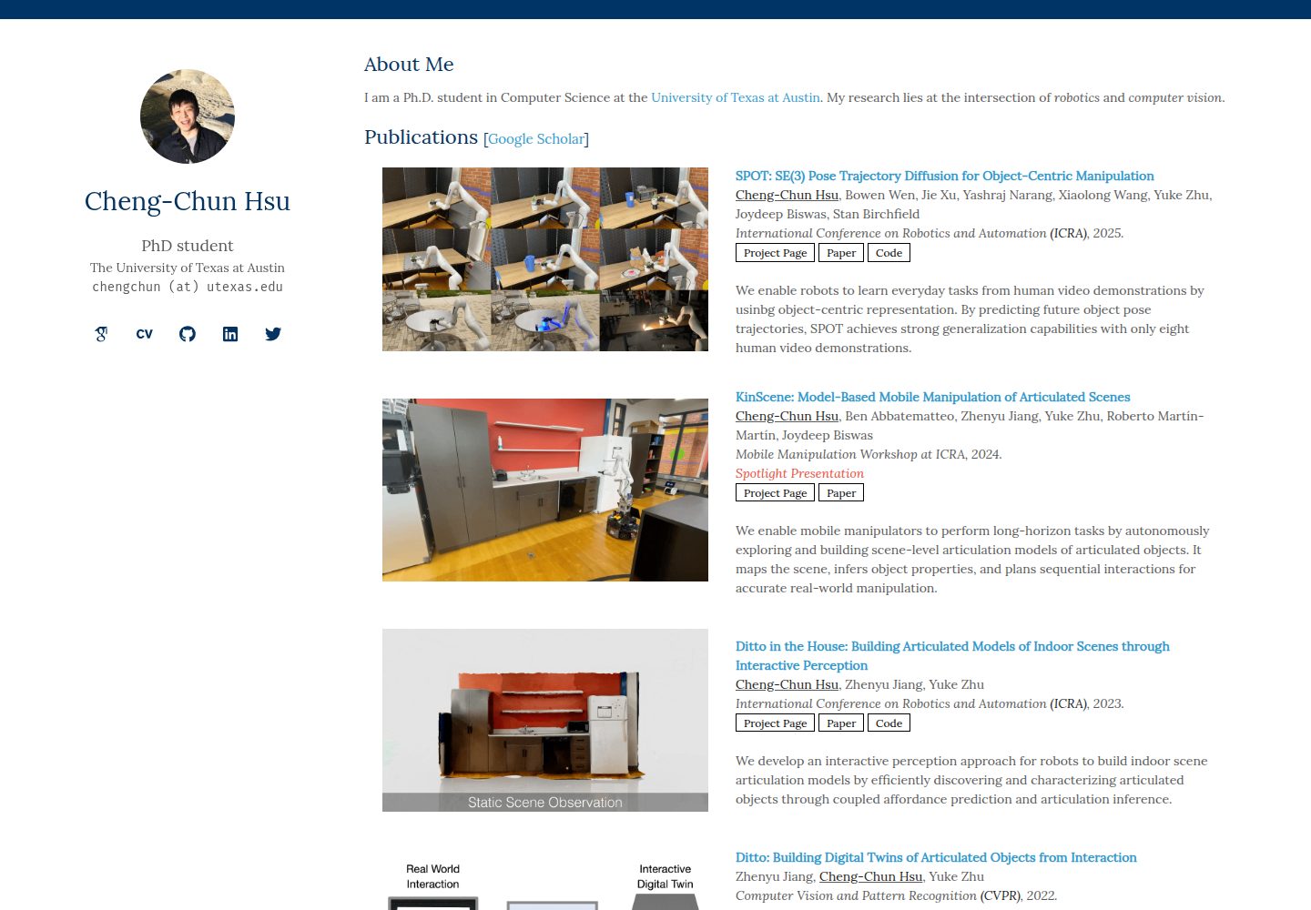 old_website · Desktop homepage
