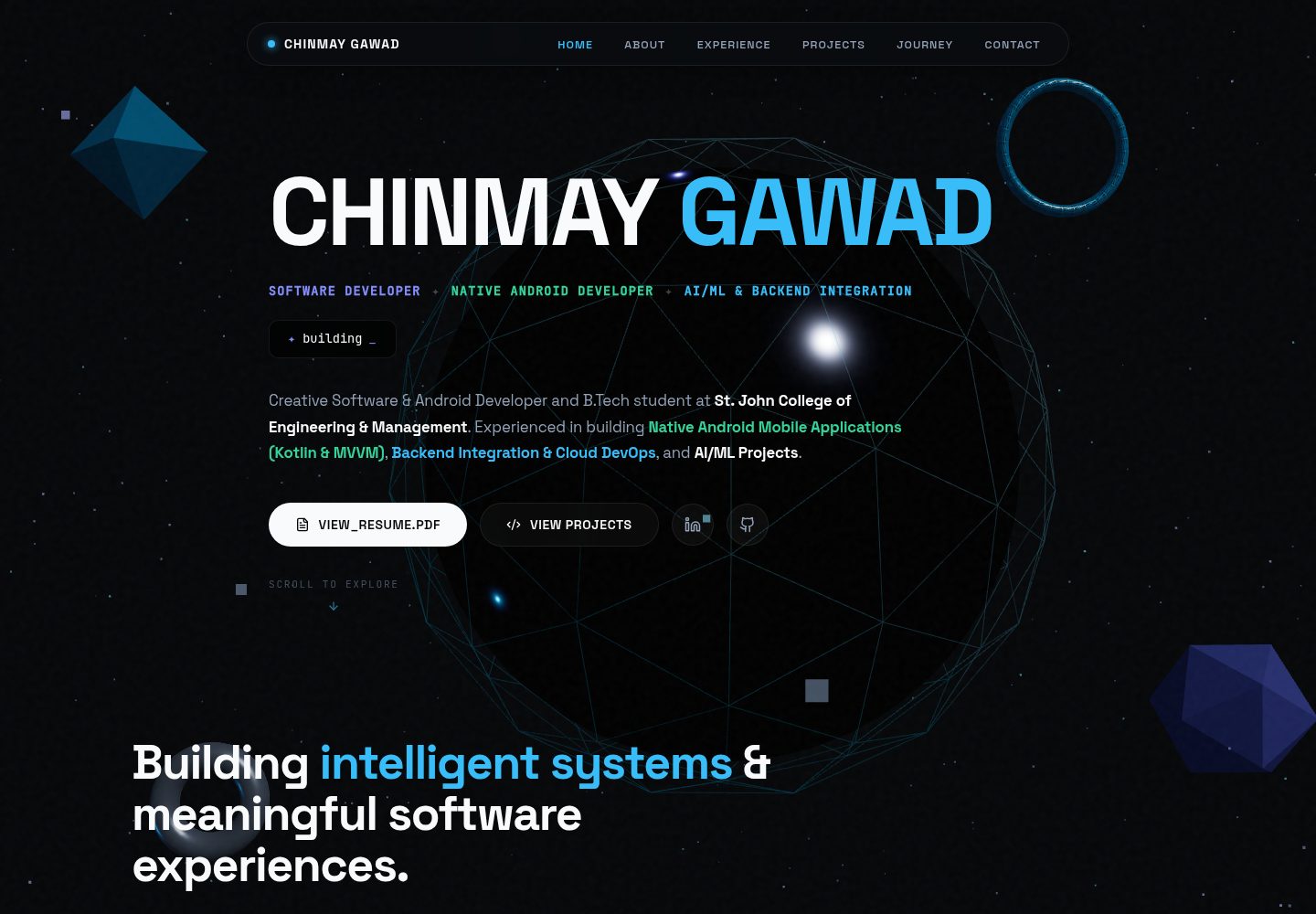 Portfolio 网站模板截图
