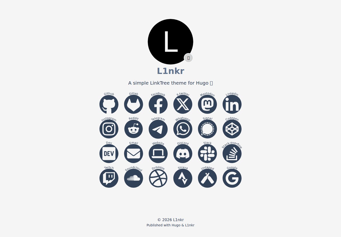 L1nkr 网站模板截图