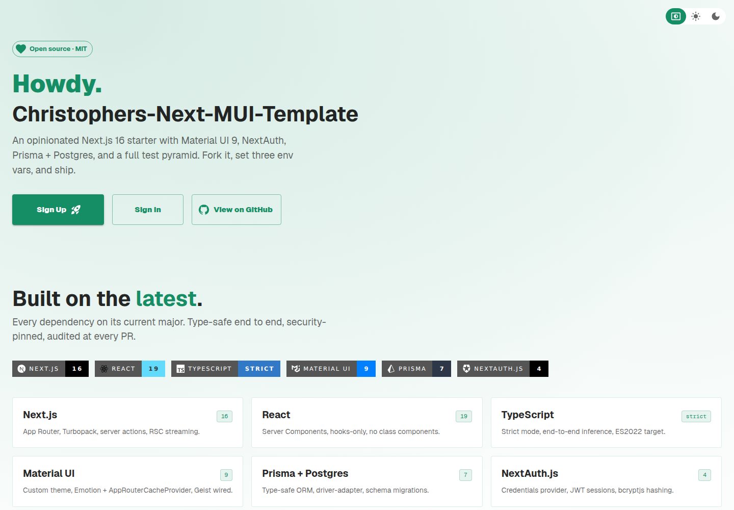 Christophers-Next-MUI-Template 网站模板截图