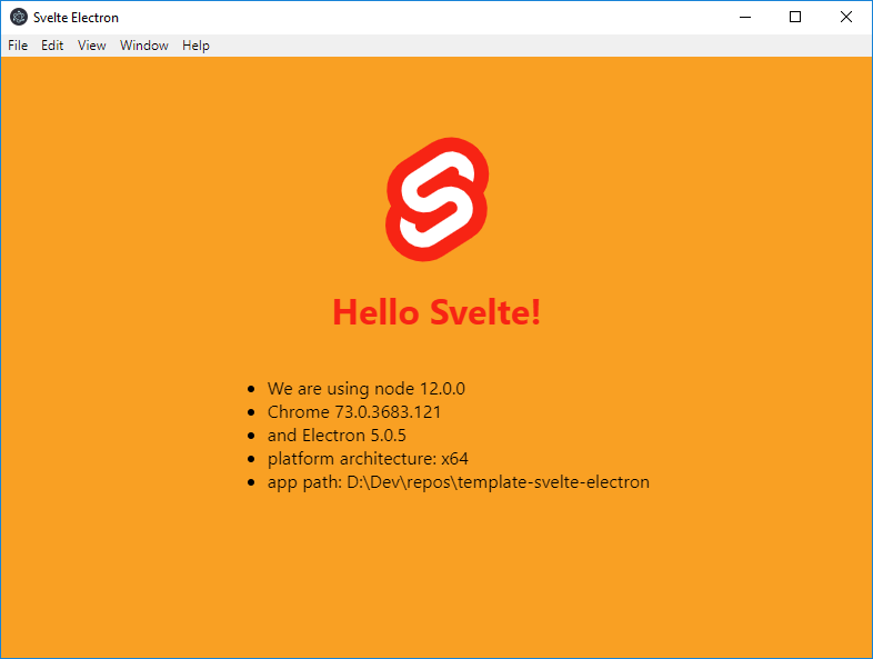 svelte-electron-template Website Template Screenshot
