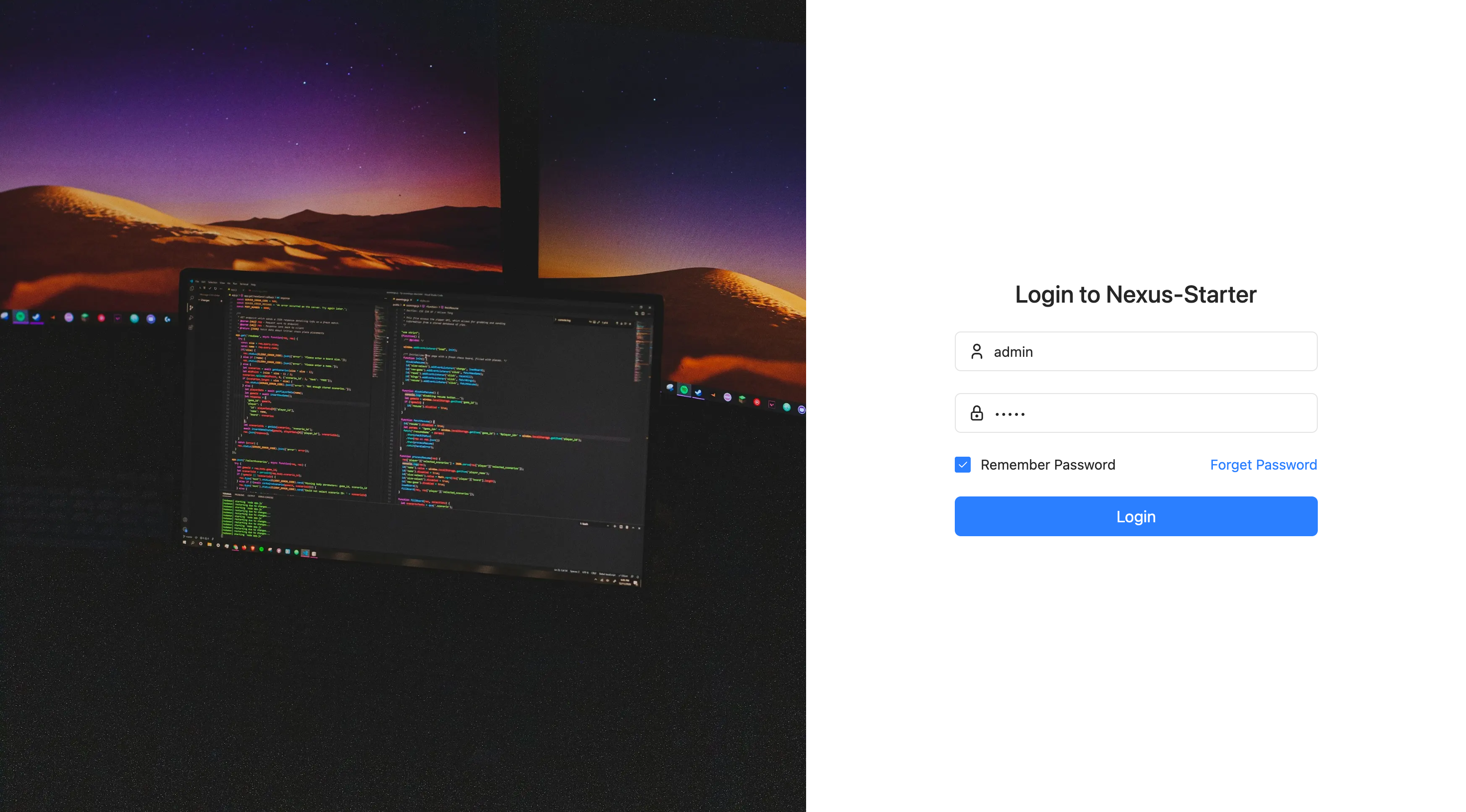 nexus-starter 网站模板截图