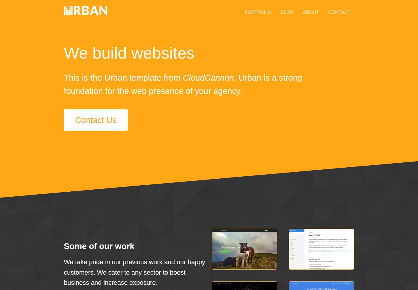 urban-jekyll-template 网站模板截图