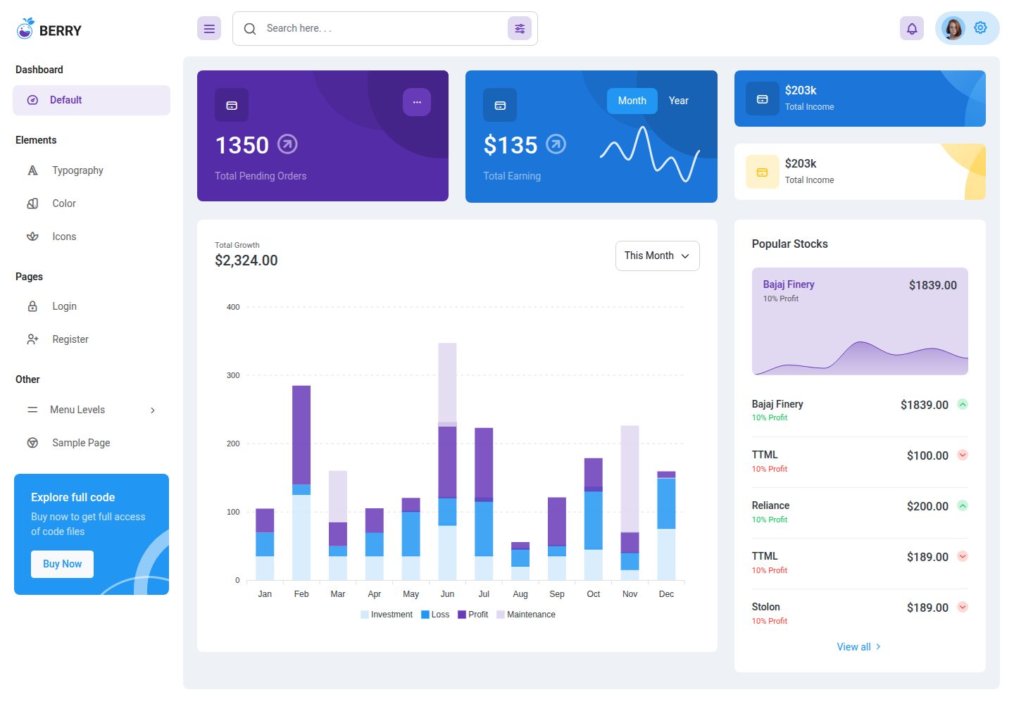 berry-free-bootstrap-admin-template 网站模板截图