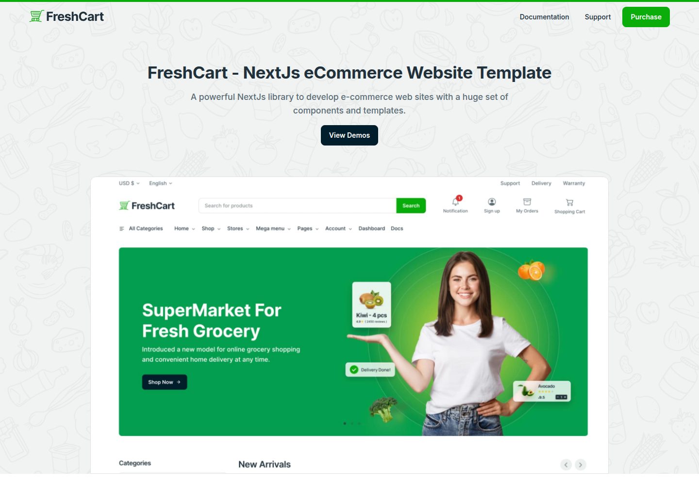 freshcart-nextjs-marketing · 桌面端首页