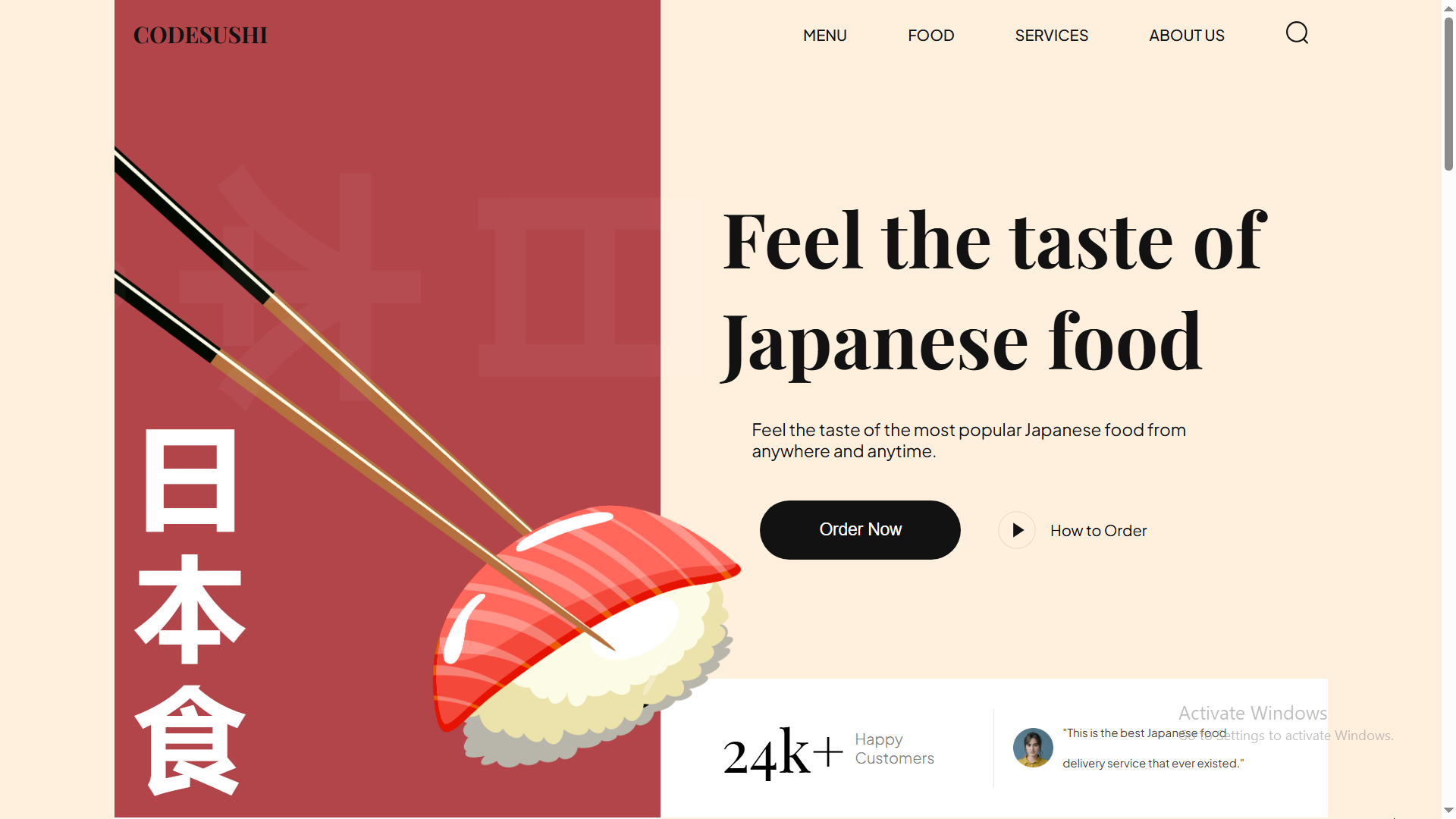 Sushi-Website 网站模板截图