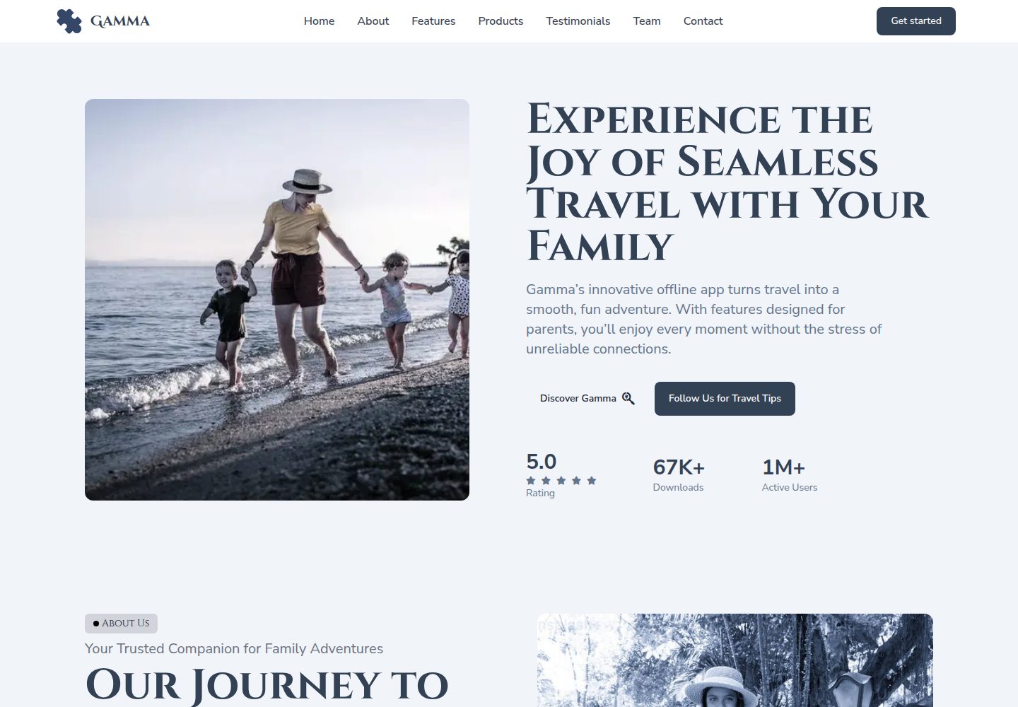 Gamma-Website-Template · 桌面端首页