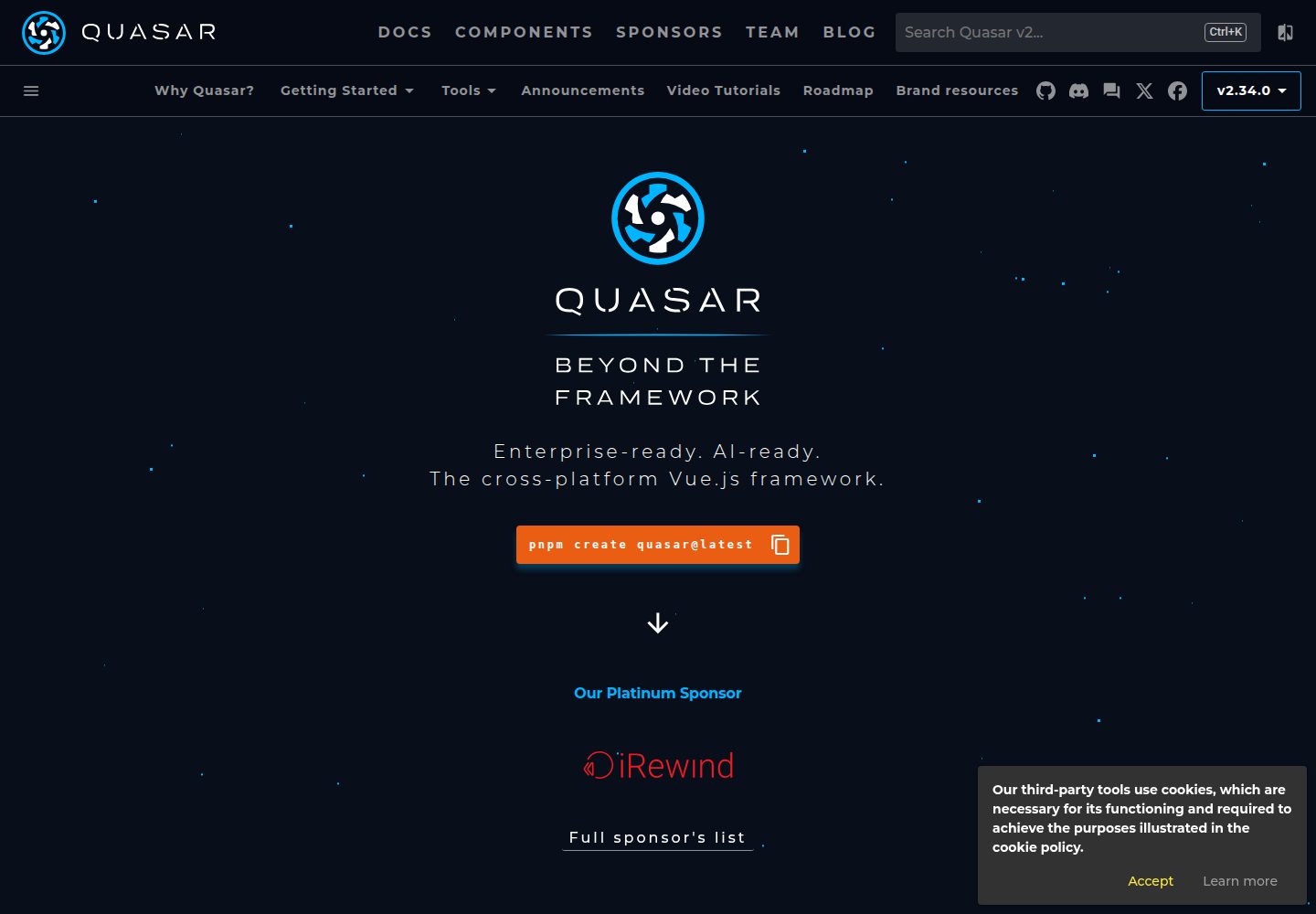 quasar-template-nuxt 网站模板截图