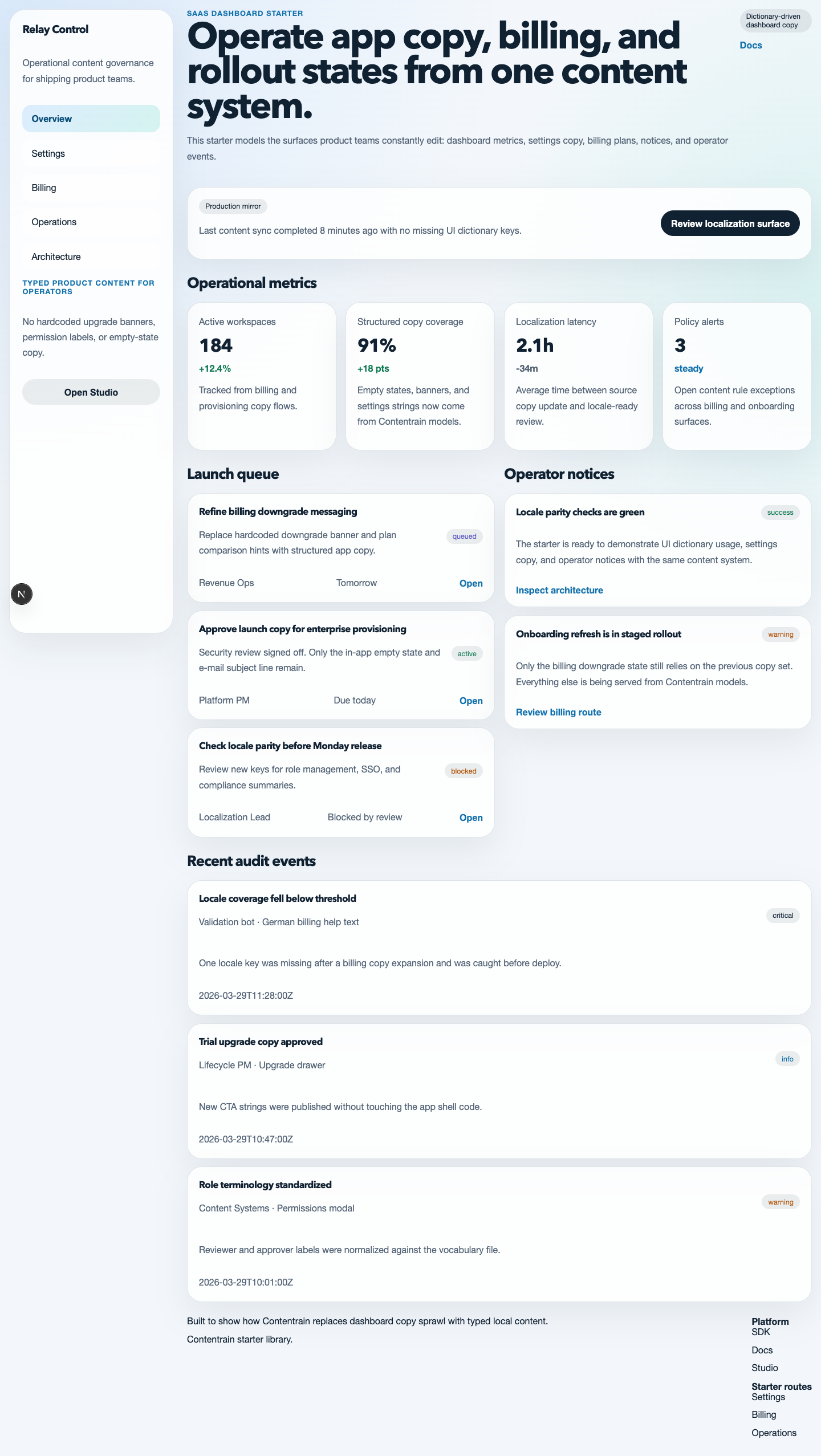 contentrain-starter-next-saas-dashboard 网站模板截图