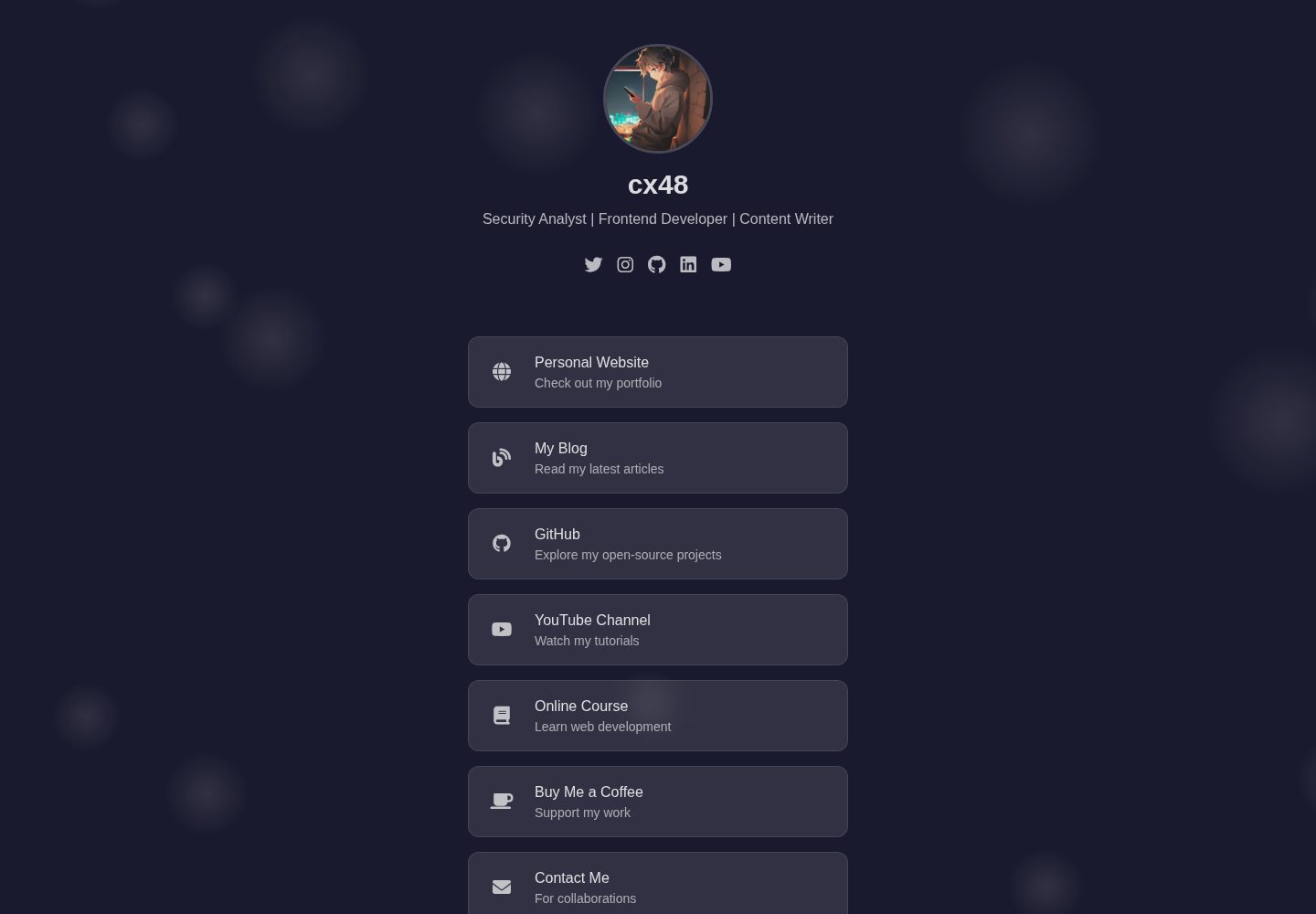 LucentLink-Hugo 网站模板截图