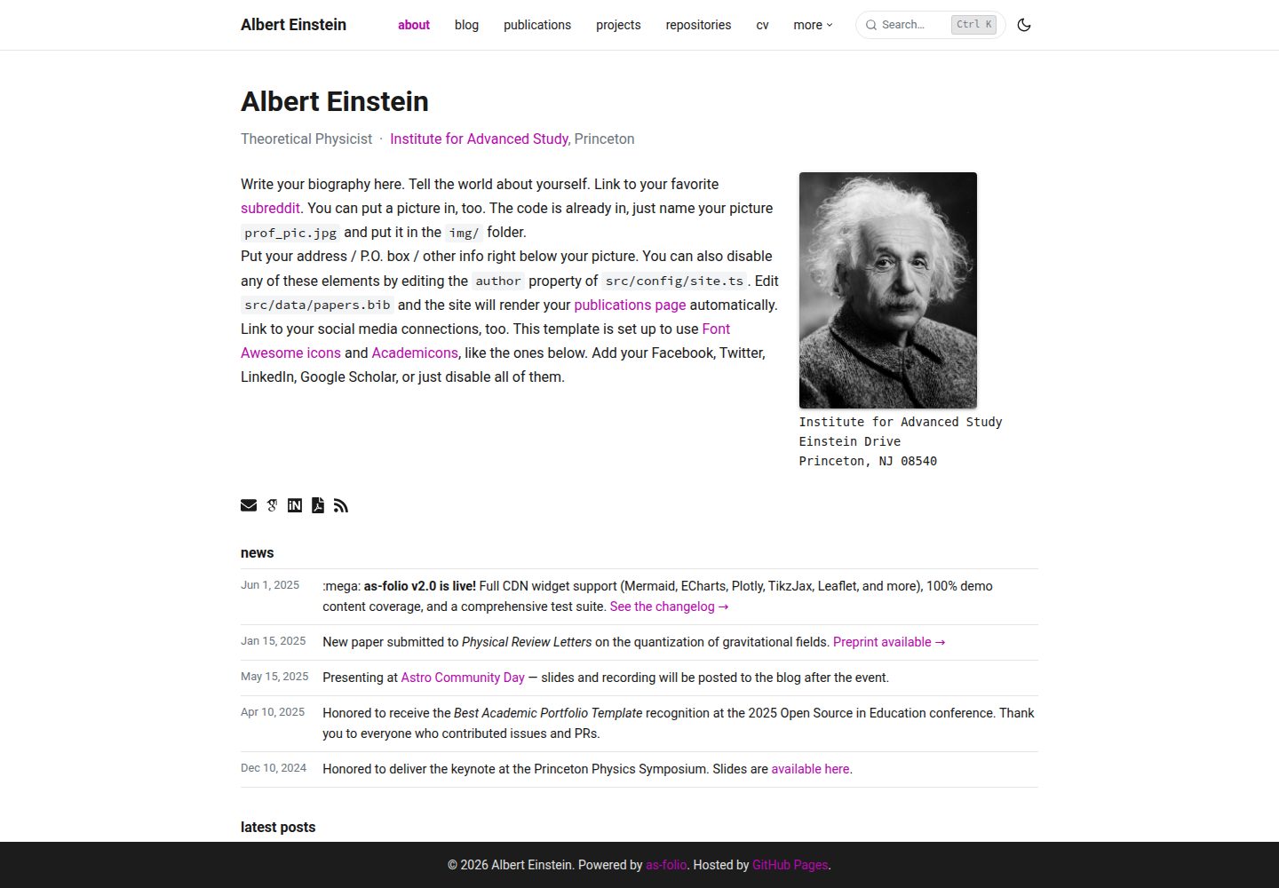 as-folio 网站模板截图