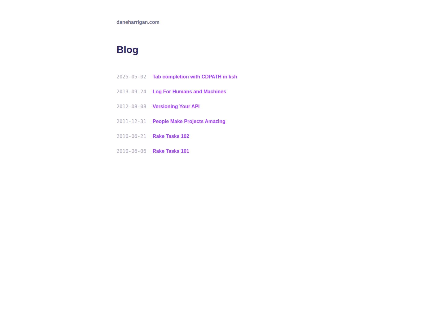 mini · Desktop homepage