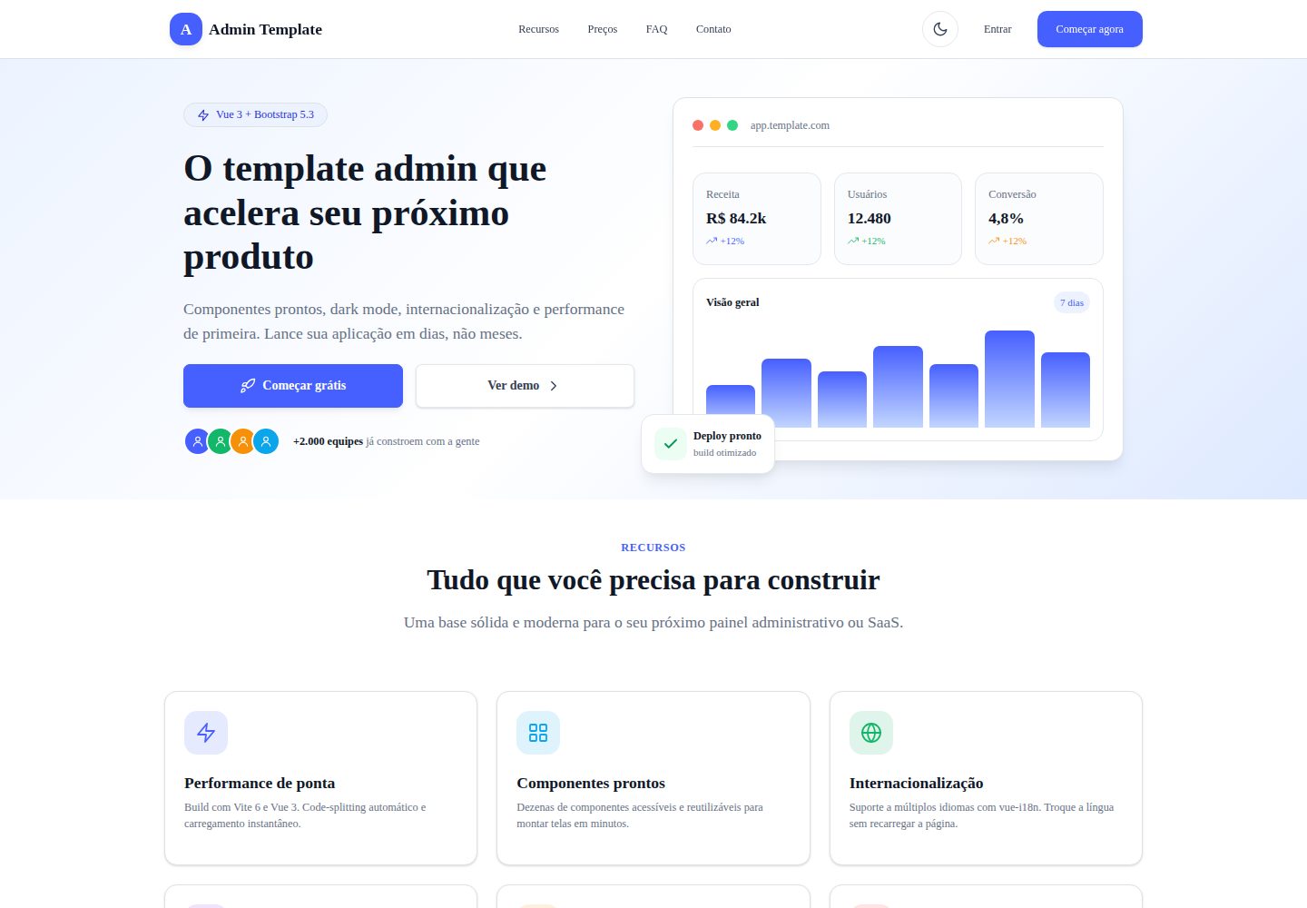 bootstrap-admin-vue3 网站模板截图