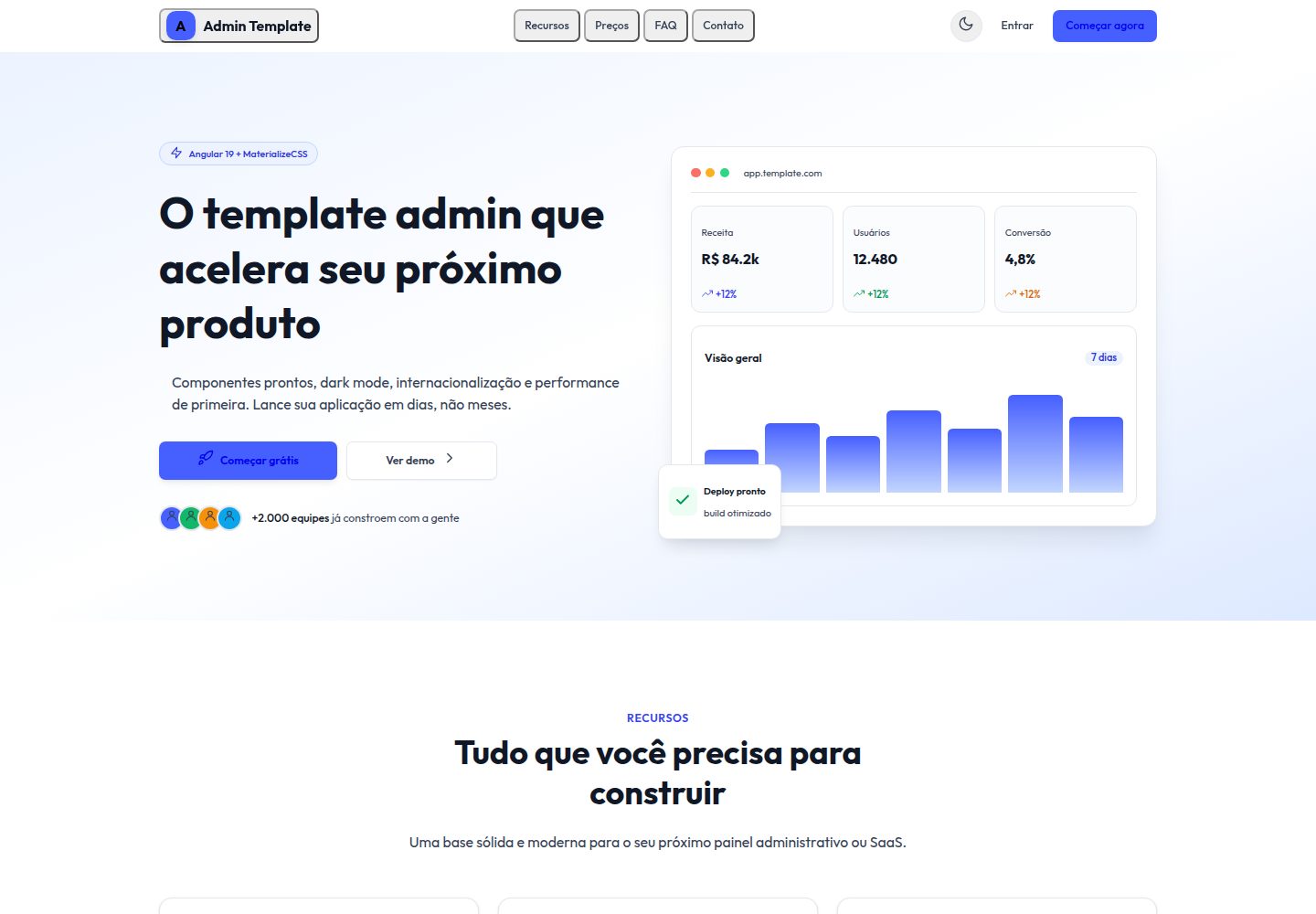 materialize-admin-angular 网站模板截图