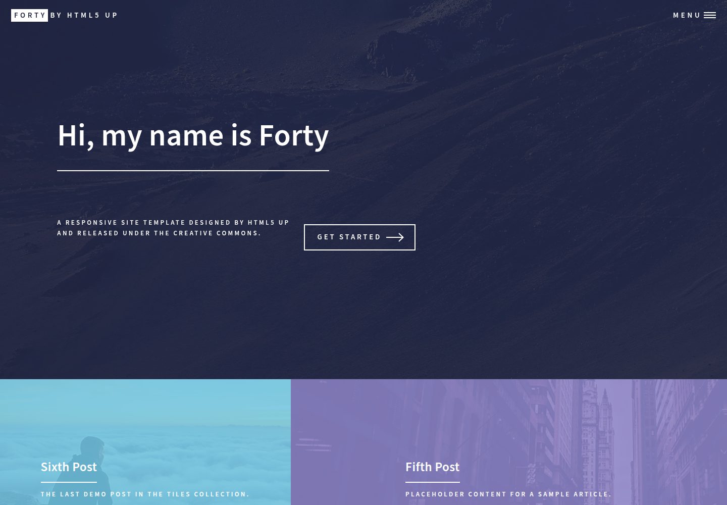 forty-astro-theme 网站模板截图